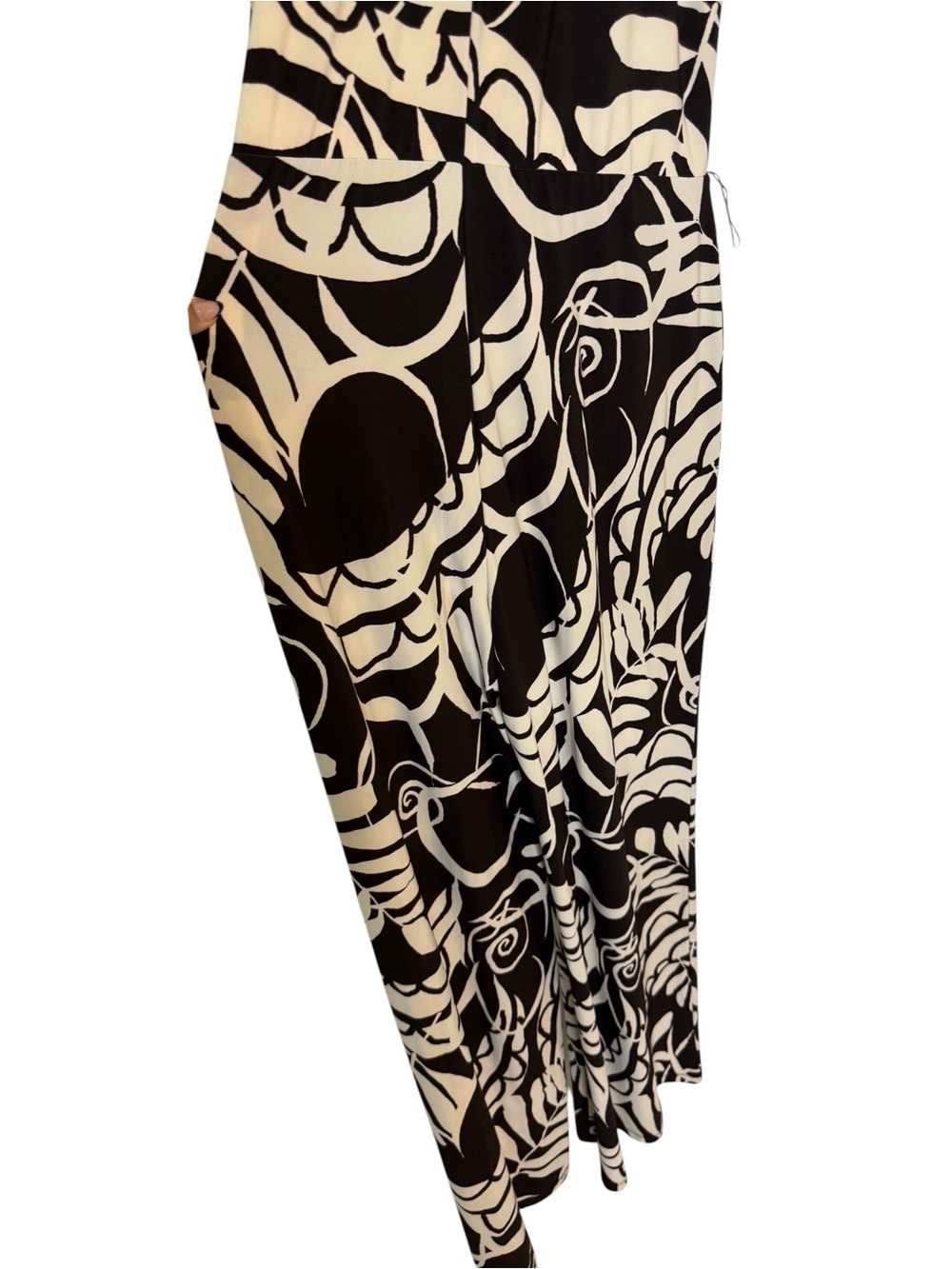 Ralph Lauren Brown & Cream Abstract Print Maxi Dress - Picture 4 of 5